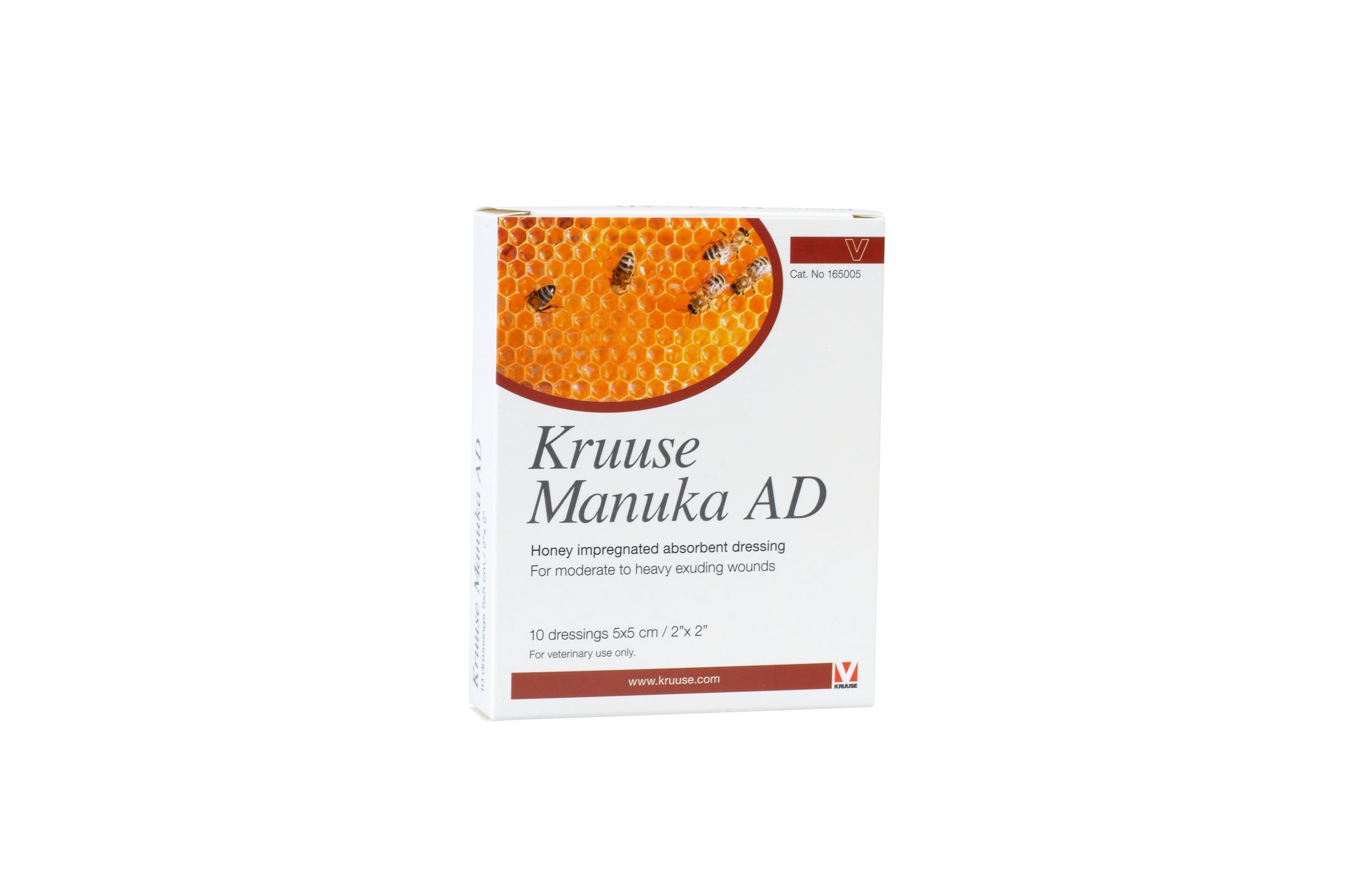 KRUUSE  MANUKA AD 5X5 CM VENDAJE ABSORBENTE, 10/UNID./ESTÉRIL